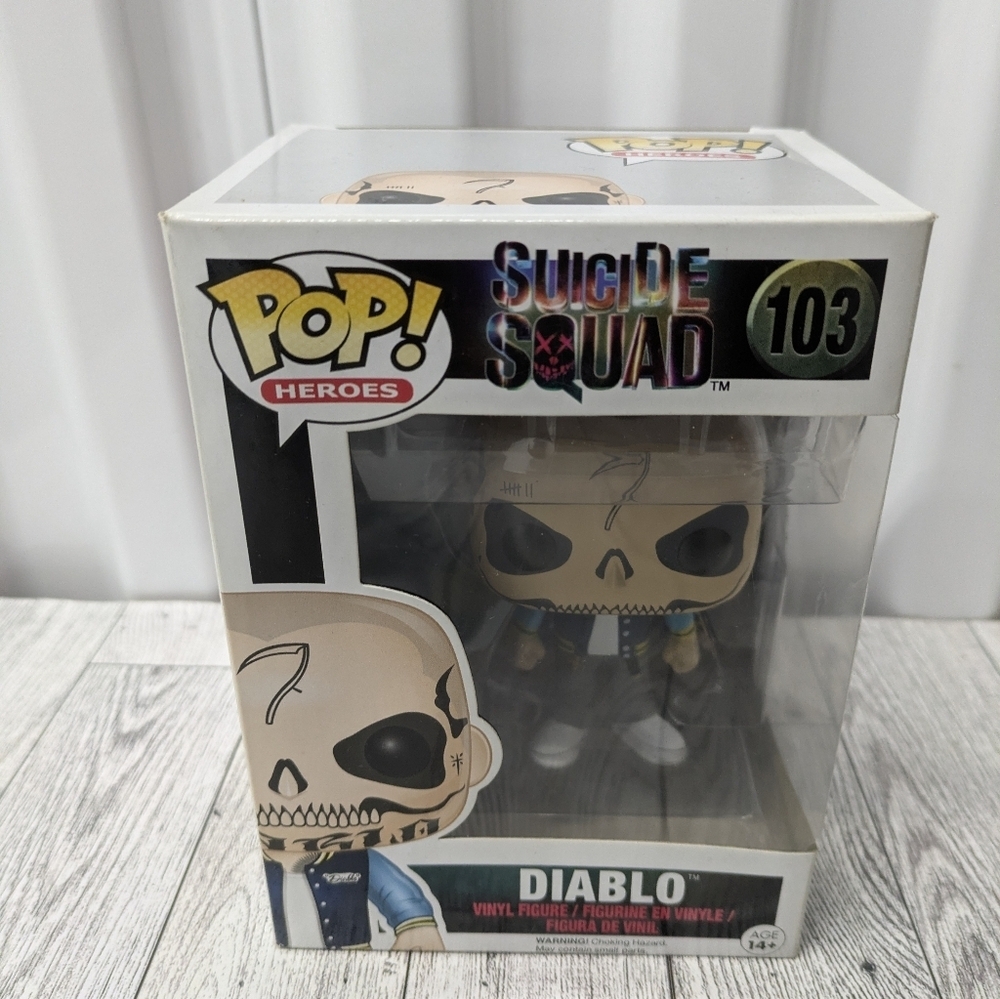 Funko Pop  103 Heroes Suicide Squad Diablo Figure - Black and White - Picture 2 of 6